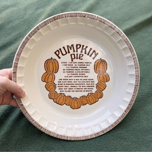Ceramic Pumpkin Pie Baking Dish - Picture 3 of 6